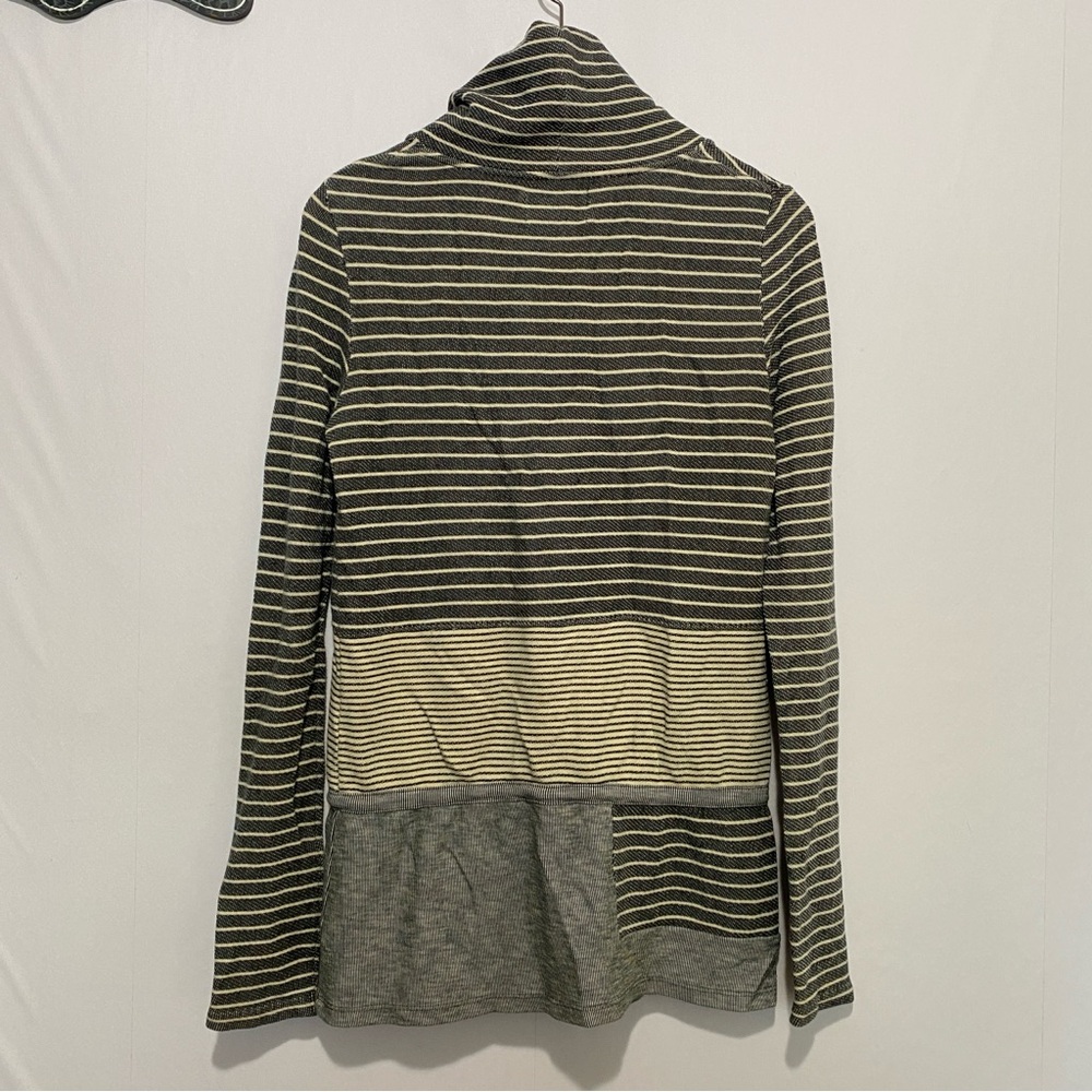 Saturday Sunday Anthropologie Cowl Neck Pullover Sweater S Striped Casual - Picture 4 of 8